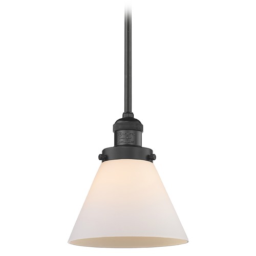 Innovations Lighting Large Cone Matte Black Mini Pendant by Innovations Lighting 201S-BK-G41