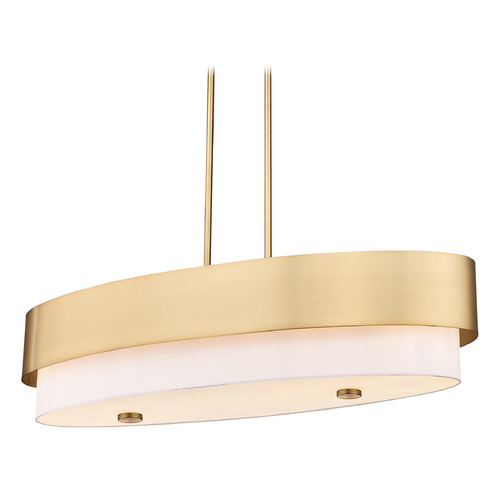 Z-Lite Z-Lite Counterpoint Modern Gold Island Light with Oval Shade 495-42L-MGLD