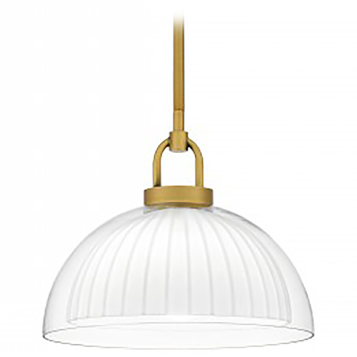 Quoizel Lighting Quoizel Lighting Quoizel Pendant Brushed Gold Pendant Light with Bowl / Dome Shade QP6217BRG