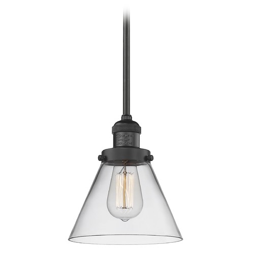 Innovations Lighting Large Cone Matte Black Mini Pendant by Innovations Lighting 201S-BK-G42