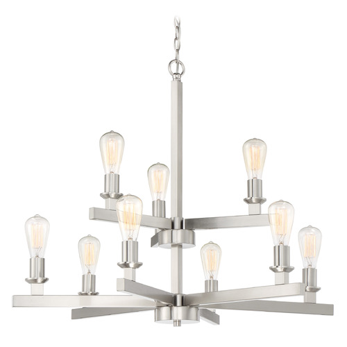 Craftmade Lighting Chicago Brushed Polished Nickel Chandelier by Craftmade Lighting 53129-BNK