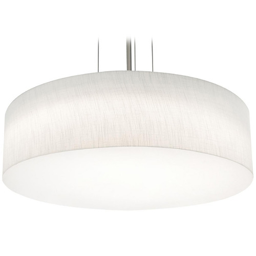 AFX Lighting Afx Lighting Anton Satin Nickel LED Pendant Light with Drum Shade ANP2432L5AJUDSN-LW