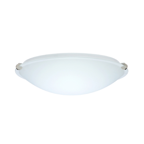 Besa Lighting Flushmount Light White Glass Polished Nickel by Besa Lighting 968107-PN