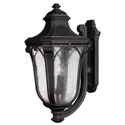 Hinkley Seeded Glass Outdoor Wall Light Black by Hinkley Lighting 1319MB