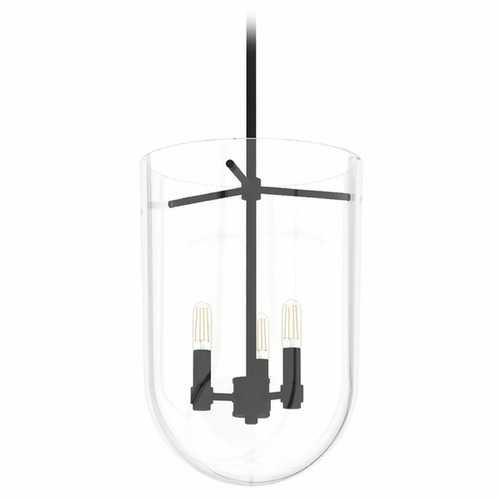 Hunter Fan Company Hunter Fan Company Sacha Natural Black Iron Pendant Light with Bowl / Dome Shade 19318