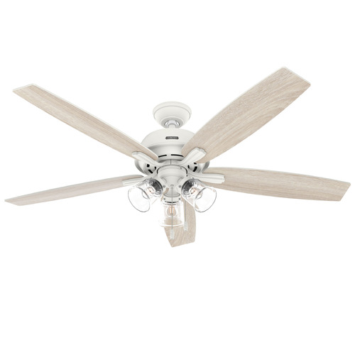 Hunter Fan Company Hunter Fan Company Dondra Matte White LED Ceiling Fan with Light 52347