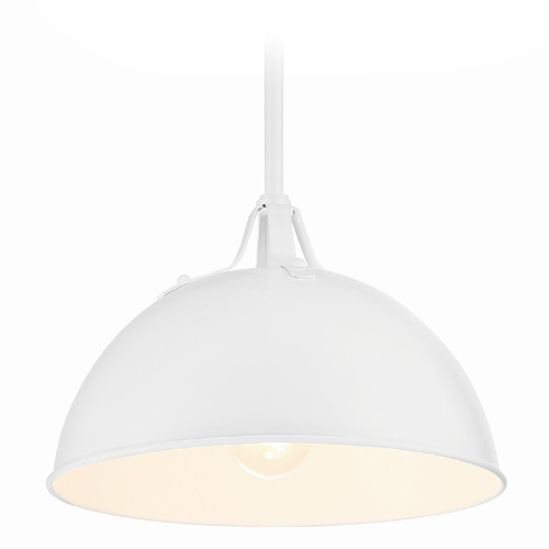 Crystorama Lighting Crystorama Lighting Soto White Pendant Light with Bowl / Dome Shade SOT-18013-WH
