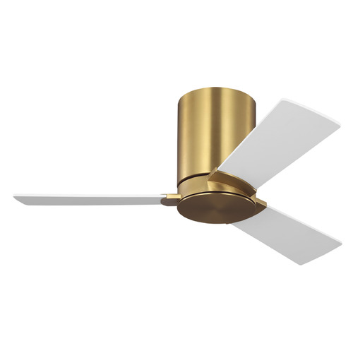 Visual Comfort Fan Collection Visual Comfort Fan Collection Rozzen 32 Hugger Burnished Brass Ceiling Fan Without Light 3RZHR32BBS