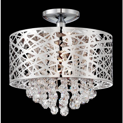 Lite Source Lighting Benedetta Chrome Semi-Flush Mount by Lite Source Lighting EL-50100