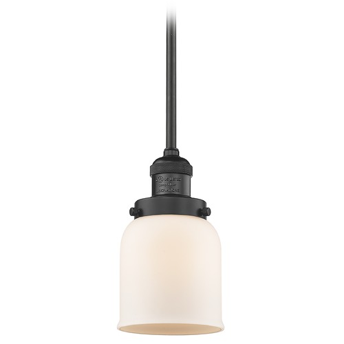 Innovations Lighting Small Bell Matte Black Mini Pendant by Innovations Lighting 201S-BK-G51