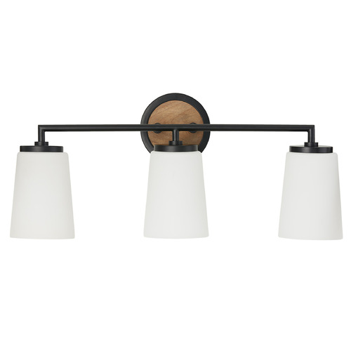 Capital Lighting Capital Lighting Jonah Light Wood and Matte Black Bathroom Light 150831WK-546