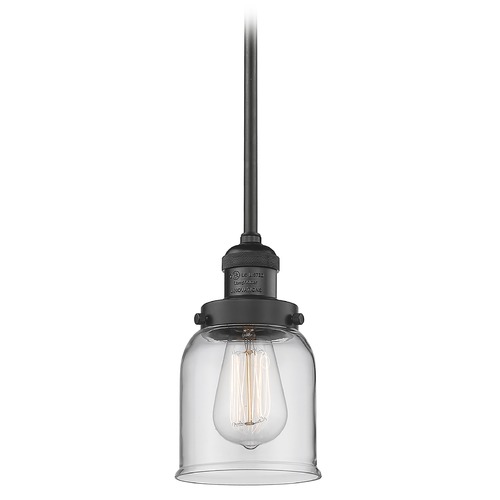Innovations Lighting Small Bell Matte Black Mini Pendant by Innovations Lighting 201S-BK-G52