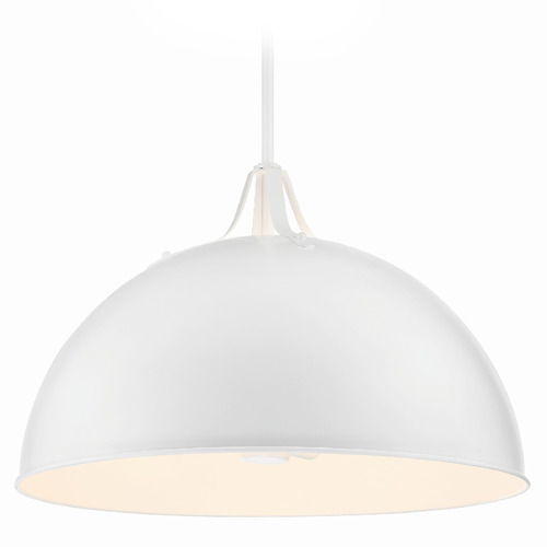 Crystorama Lighting Crystorama Lighting Soto White Pendant Light with Bowl / Dome Shade SOT-18017-WH