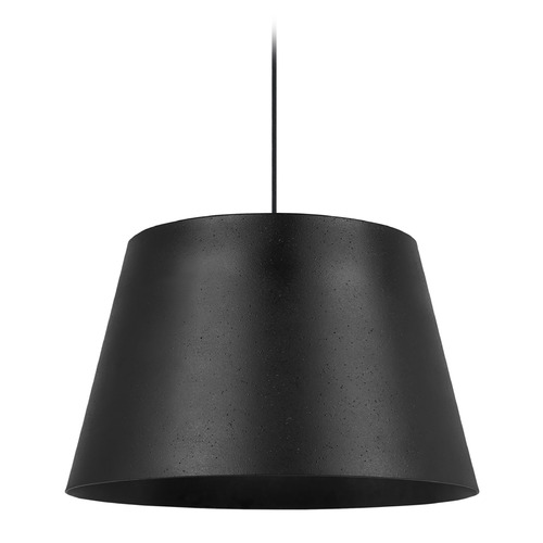 Visual Comfort Modern Collection Henley Pendant in Textured Black & Black by Visual Comfort Modern 700TDHNLPBB