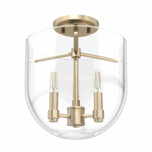 Hunter Fan Company Hunter Fan Company Sacha Alturas Gold Semi-Flushmount Light 19387