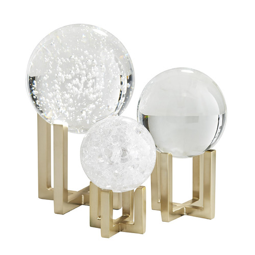 Arteriors Home Lighting MacArthur Sculptures Set of 3 in Antique Brass by Arteriors Home 9548