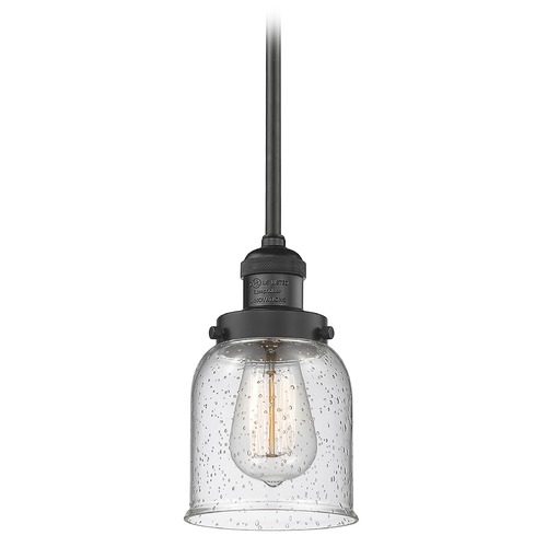 Innovations Lighting Small Bell Matte Black Mini Pendant by Innovations Lighting 201S-BK-G54