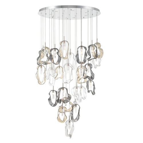 Eurofase Lighting Norah 26-Light LED Chandelier in Polished Nickel by Eurofase Lighting 49238-020
