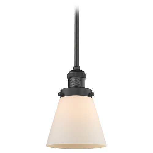 Innovations Lighting Small Cone Matte Black Mini Pendant by Innovations Lighting 201S-BK-G61
