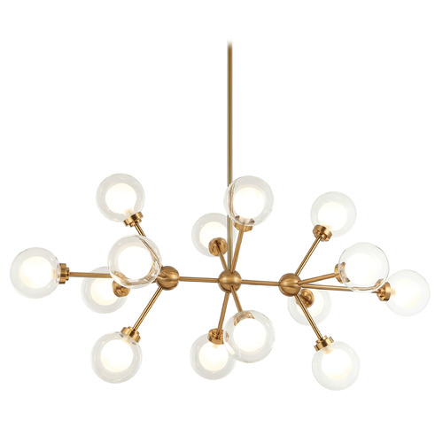 Matteo Lighting Matteo Lighting Solaris Aged Gold Brass LED Island Light C33014AG