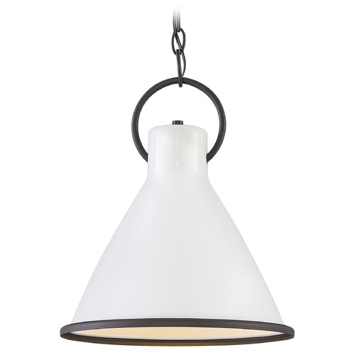 Hinkley Winnie 21.50-Inch Pendant in Polished White & Distressed Black by Hinkley Lighting 3557PT