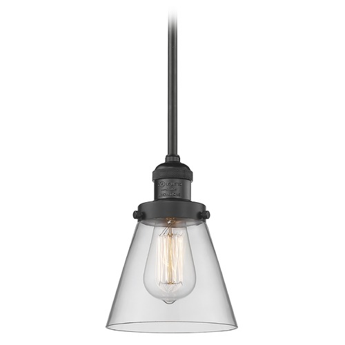 Innovations Lighting Small Cone Matte Black Mini Pendant by Innovations Lighting 201S-BK-G62