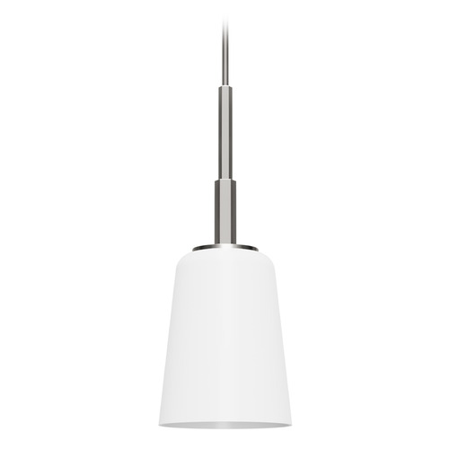 Hunter Fan Company Hunter Fan Company Nolita Brushed Nickel Mini-Pendant Light with Conical Shade 19885