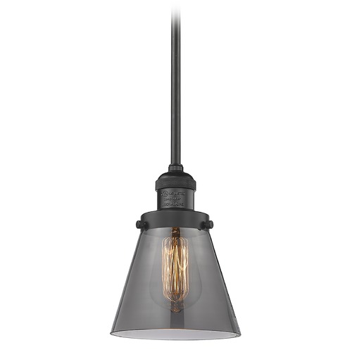Innovations Lighting Small Cone Mini Pendant in Black by Innovations Lighting 201S-BK-G63