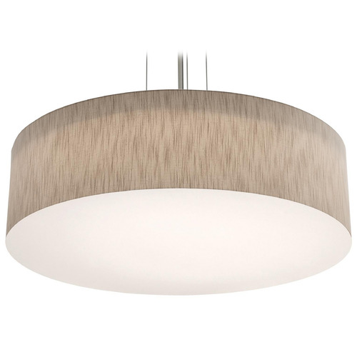 AFX Lighting Afx Lighting Anton Satin Nickel Pendant Light with Drum Shade ANP3044MBSN-JT