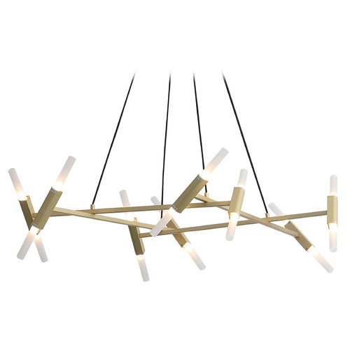 Avenue Lighting Manhattan Ave. 54-Inch Brushed Brass LED Linear Chandelier by Avenue Lighting HF6016-BB