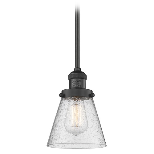 Innovations Lighting Small Cone Matte Black Mini Pendant by Innovations Lighting 201S-BK-G64