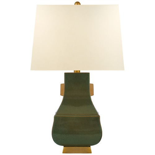 Visual Comfort Signature Collection E.F. Chapman Kang Jug Table Lamp in Oslo Green by Visual Comfort Signature CHA8694OSGBGPL