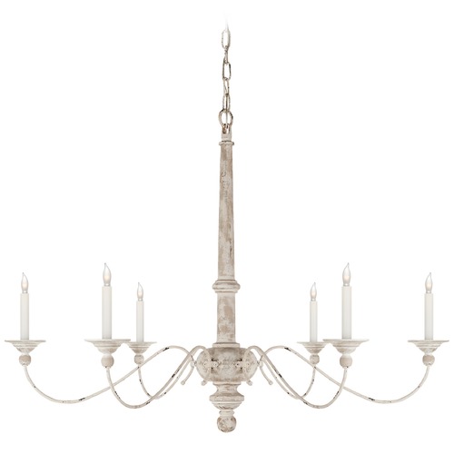 Visual Comfort Signature Collection Studio VC Country Large Chandelier in Belgian White by Visual Comfort Signature S5212BW