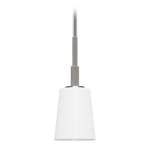 Hunter Fan Company Hunter Fan Company Nolita Brushed Nickel Mini-Pendant Light with Conical Shade 19887