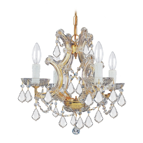 Crystorama Lighting Maria Theresa Crystal Chandelier in Gold by Crystorama Lighting 4474-GD-CL-MWP