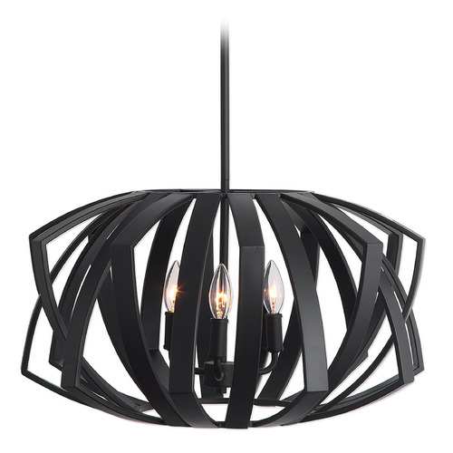 Uttermost Lighting Thales Matte Black Pendant Light by Uttermost Lighting 22137