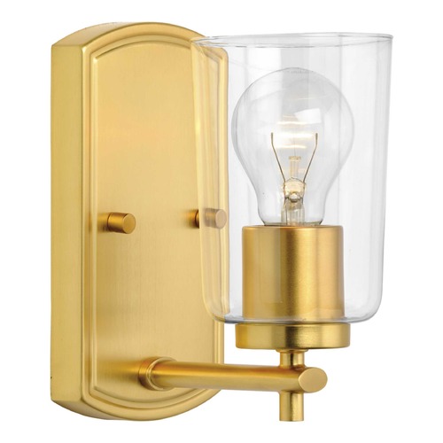 Progress Lighting Adley Satin Brass Sconce by Progress Lighting P300154-012