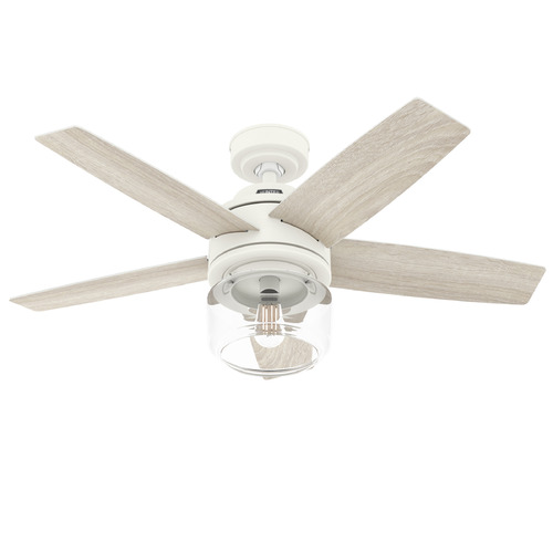 Hunter Fan Company Hunter Fan Company Margo Textured White LED Ceiling Fan with Light 52287
