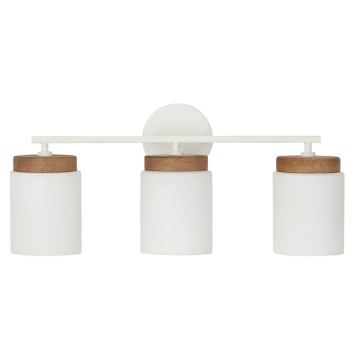 Capital Lighting Capital Lighting Liam Light Wood and White Bathroom Light 150931LT-547
