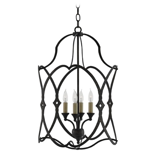Currey and Company Lighting Currey and Company Charisma French Black Pendant Light 9000-0024