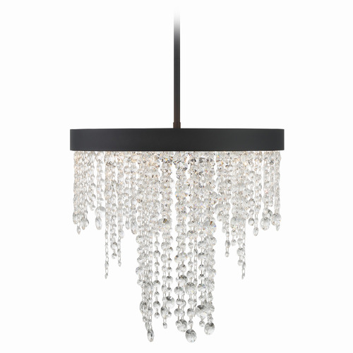 Crystorama Lighting Crystorama Lighting Winham Black Forged Crystal Chandelier WIN-615-BF-CL-MWP