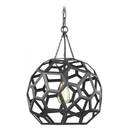 Visual Comfort Studio Collection Alexa Hampton Feccetta 15-Inch Midnight Black Pendant by Visual Comfort Studio AP1061MBK
