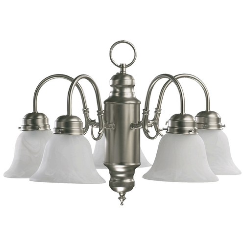Quorum Lighting Satin Nickel Chandelier by Quorum Lighting 6429-5-65