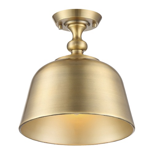 Savoy House Berg Warm Brass Semi-Flush Mount by Savoy House 6-3750-1-322