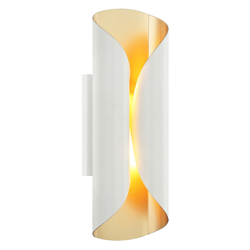Matteo Lighting Matteo Lighting Ripcurl White & Gold Sconce S01612WH