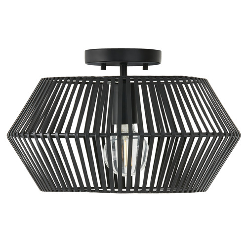 Capital Lighting Capital Lighting Kaiya Matte Black Semi-Flushmount Light 230311MB
