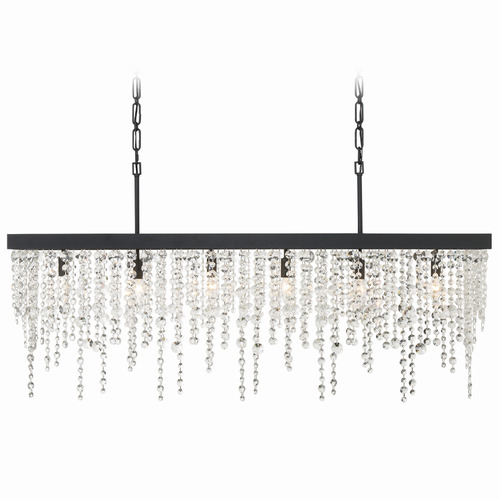 Crystorama Lighting Crystorama Lighting Winham Black Forged Crystal Chandelier WIN-617-BF-CL-MWP