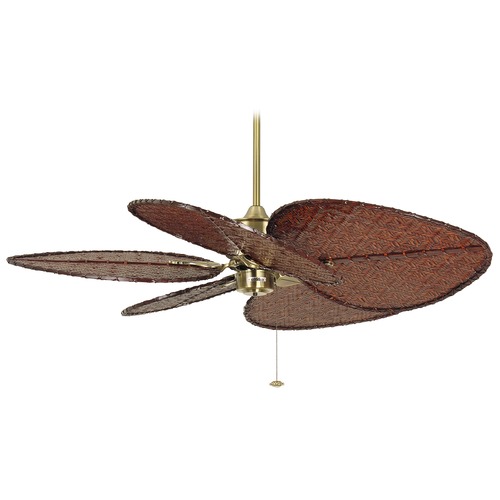 Fanimation Fans Islander Fan in Antique Brass with 22-Inch Wide Oval Bamboo Blades by Fanimation Fans FP320AB1