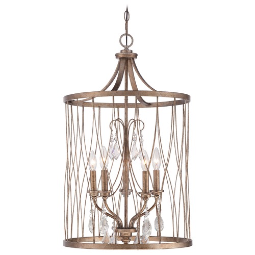 Minka Lavery Minka West Liberty Olympus Gold Pendant Light with Cylindrical Shade 4405-581
