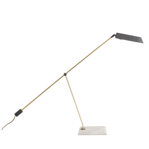 Arteriors Home Lighting Devin Desk Lamp in White Marble, Bronze & Brass by Arteriors Home 49679